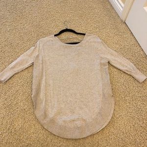 Express quarter sleeve beige criss cross back